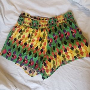 Vintage Havana colorful pattern shorts size small